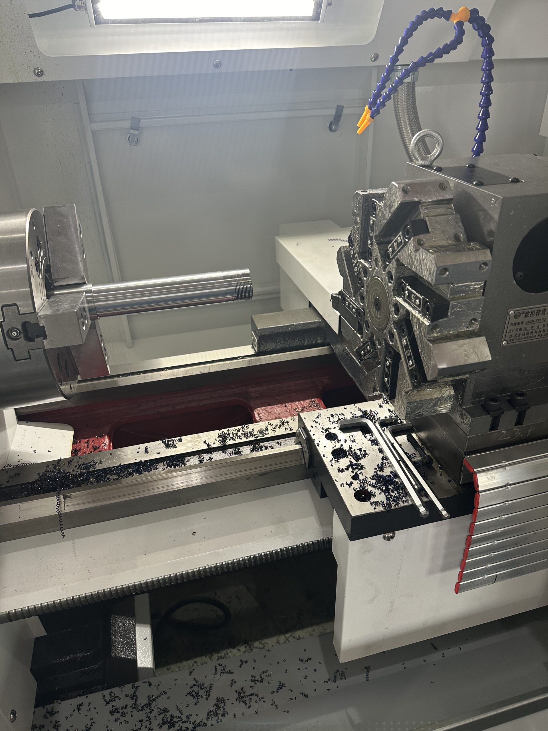 CNC Lathe Machine After Test Machining