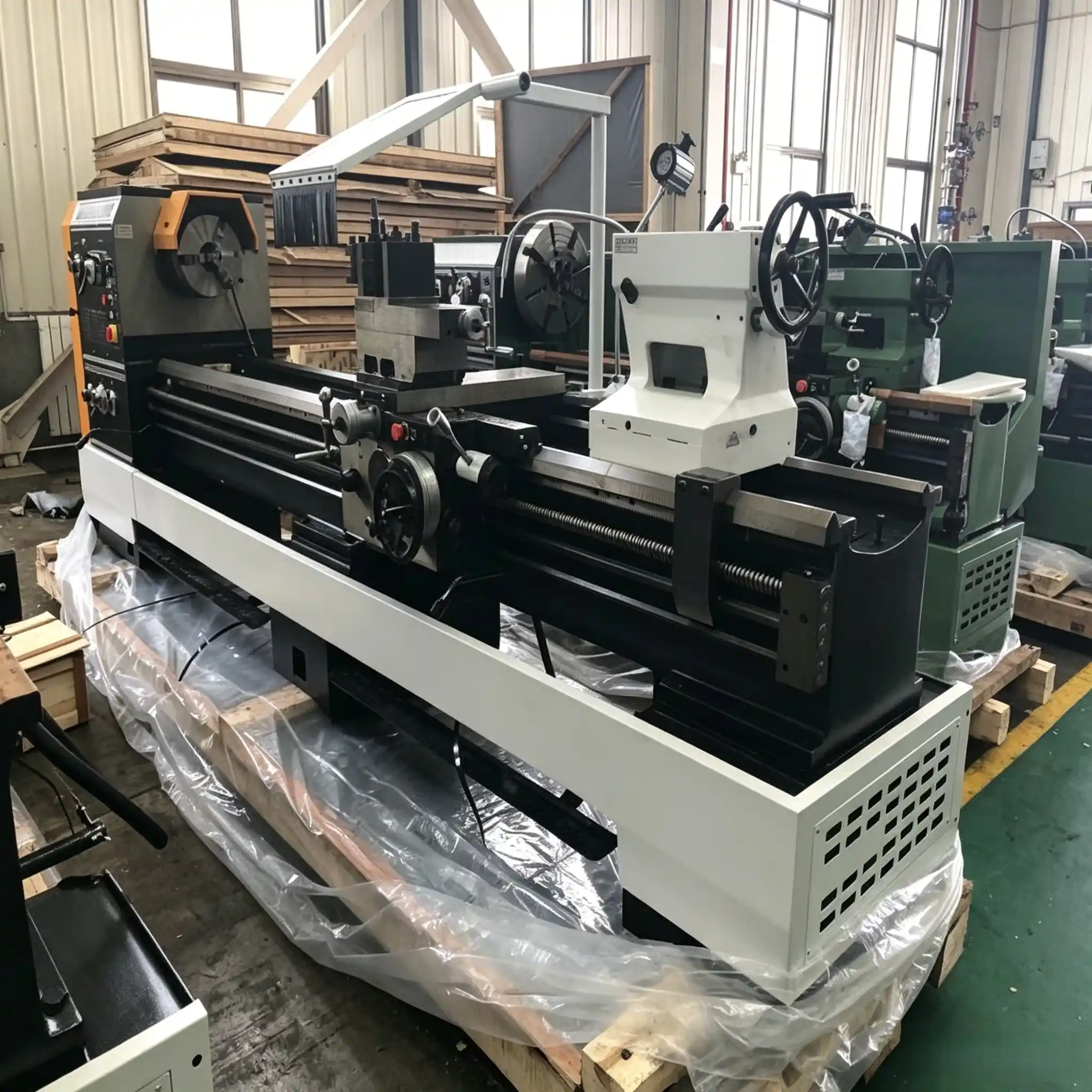CQ6280C Horizontal Manual Lathe | Ø105mm Extra-Large Spindle Bore | Ø800mm Swing Over Bed | Heavy-Duty Conventional Lathe