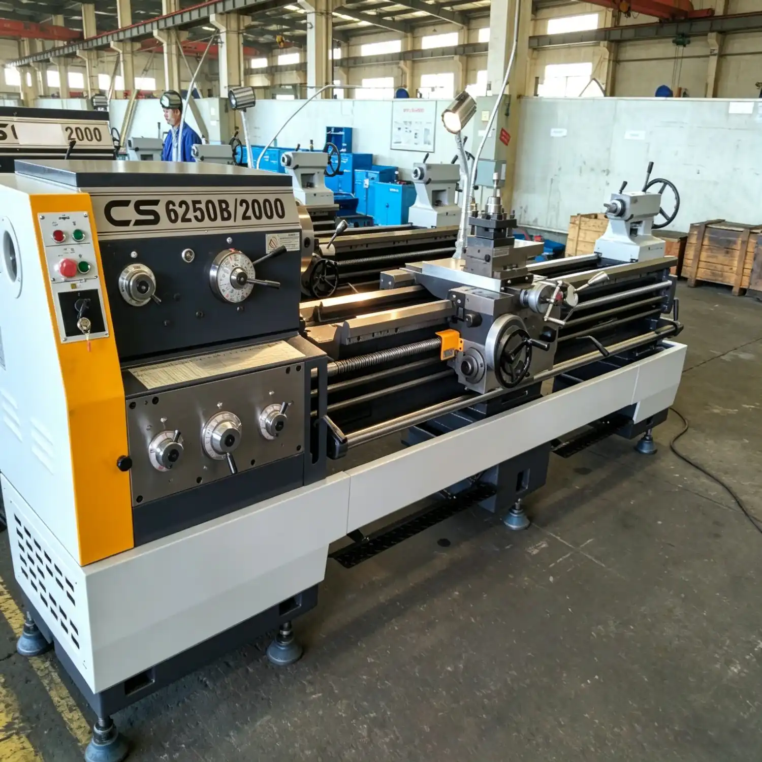 CS6266B Industrial Conventional Lathe | Ø82mm Large Spindle Hole | 7.5kW High-Torque Manual Machine