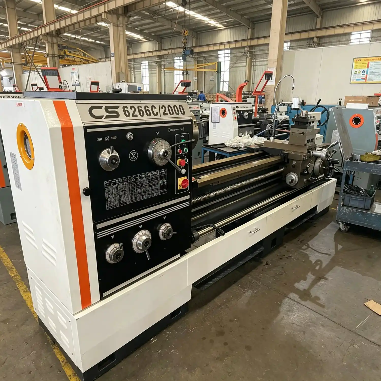 CS6266C Heavy-Duty Manual Lathe | Ø105mm Oversized Spindle Bore | 7.5kW High-Torque Industrial Conventional Lathe