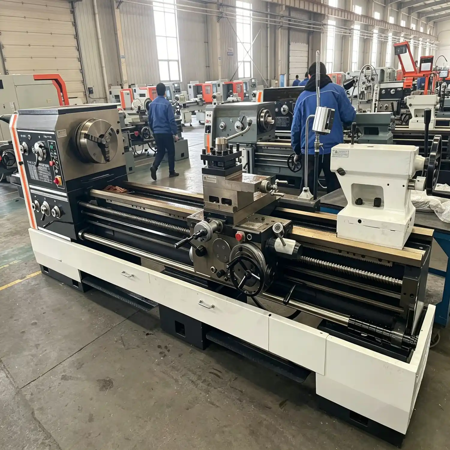 CS6266C Heavy-Duty Manual Lathe | Ø105mm Oversized Spindle Bore | 7.5kW High-Torque Industrial Conventional Lathe