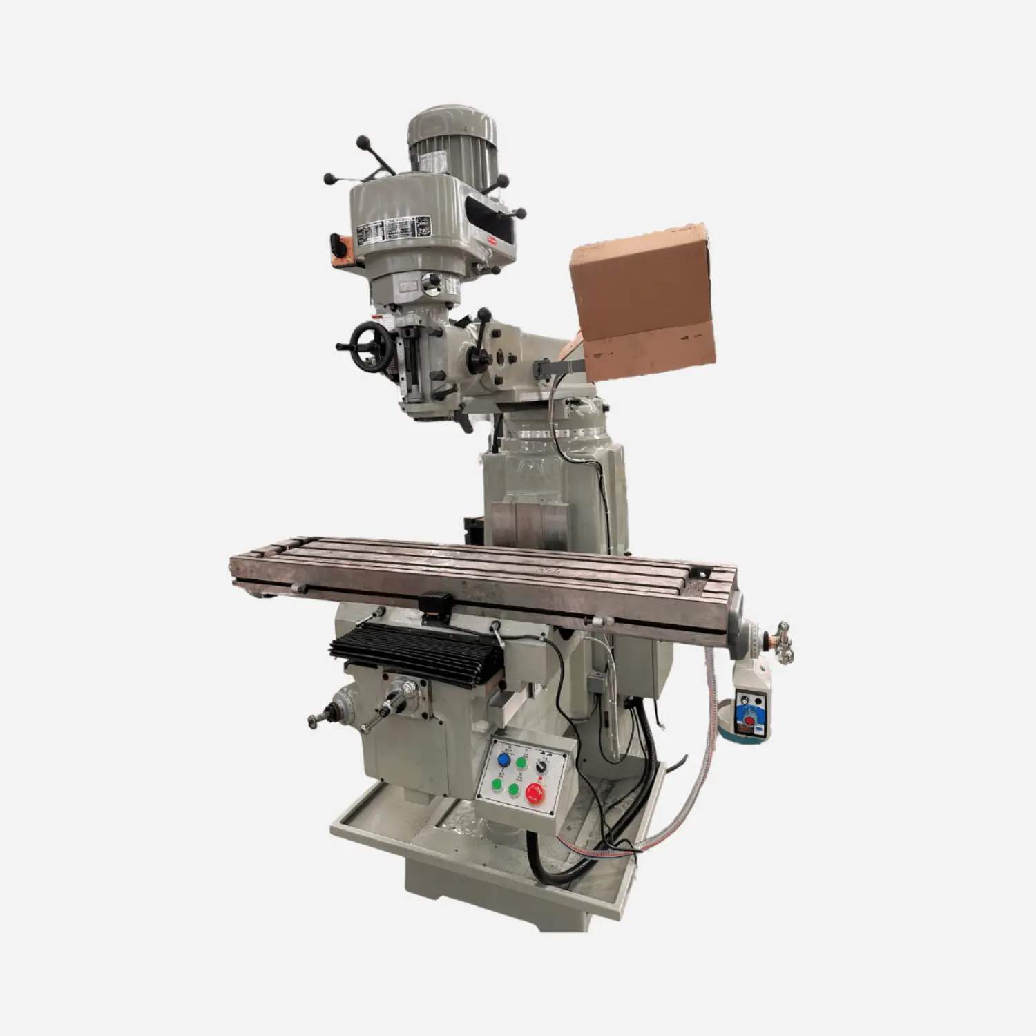 NO.5 High-Precision Turret Milling Machine | 1370x305mm Enlarged Workbench | Heavy-Duty NT40 Spindle | 3PH Industrial Miller